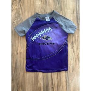 Boys Baltimore Ravens Cute Short Sleeve Football Logo T-Shirt Size 4T
